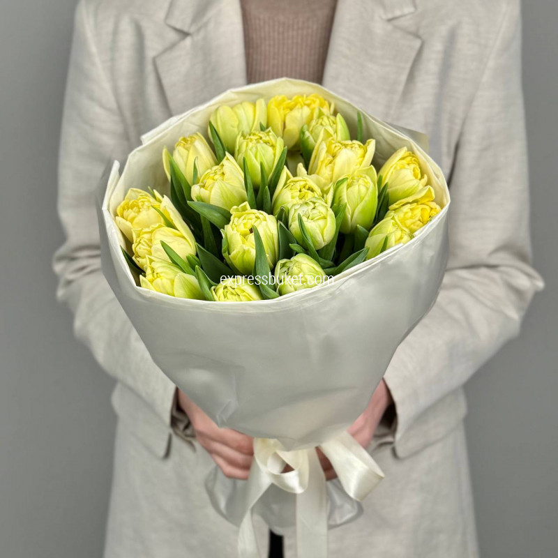 Желтые тюльпаны, 19 шт
