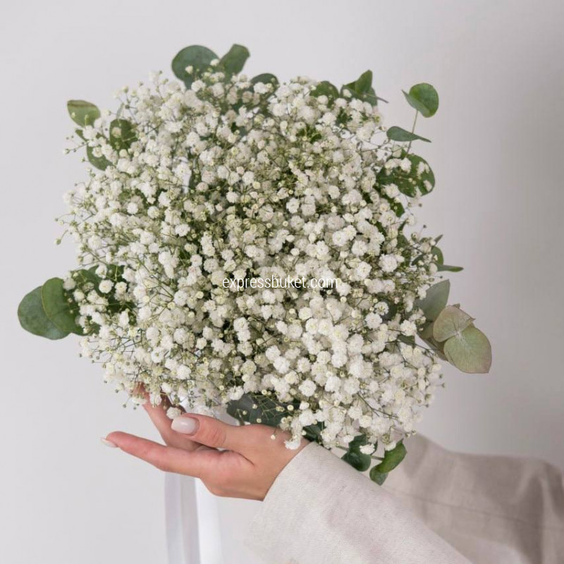 Букет из белой гипсофилы 7